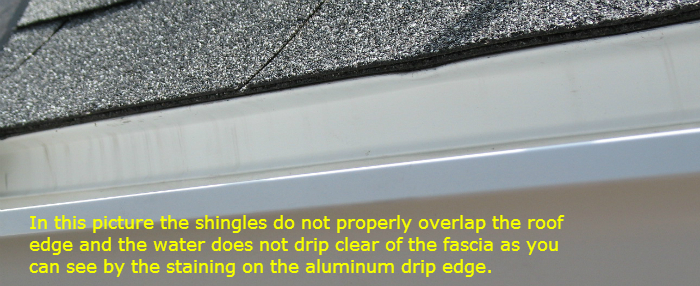Insufficient Shingle Overlap Insufficient Shingle Overlap