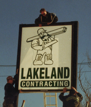 Lakeland Contracting Sign Lakeland Contracting Sign